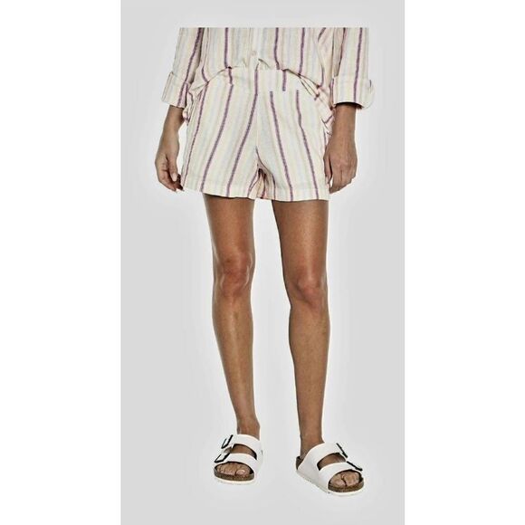 GAP Striped Cream and Purple Women Shorts - Picture 5 of 6